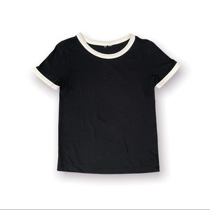 Black Ringer Tee
